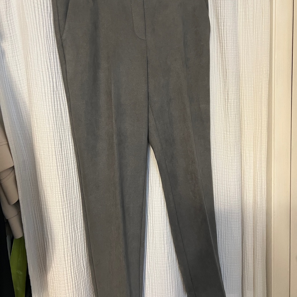 Suede Like Gray Women's Pants